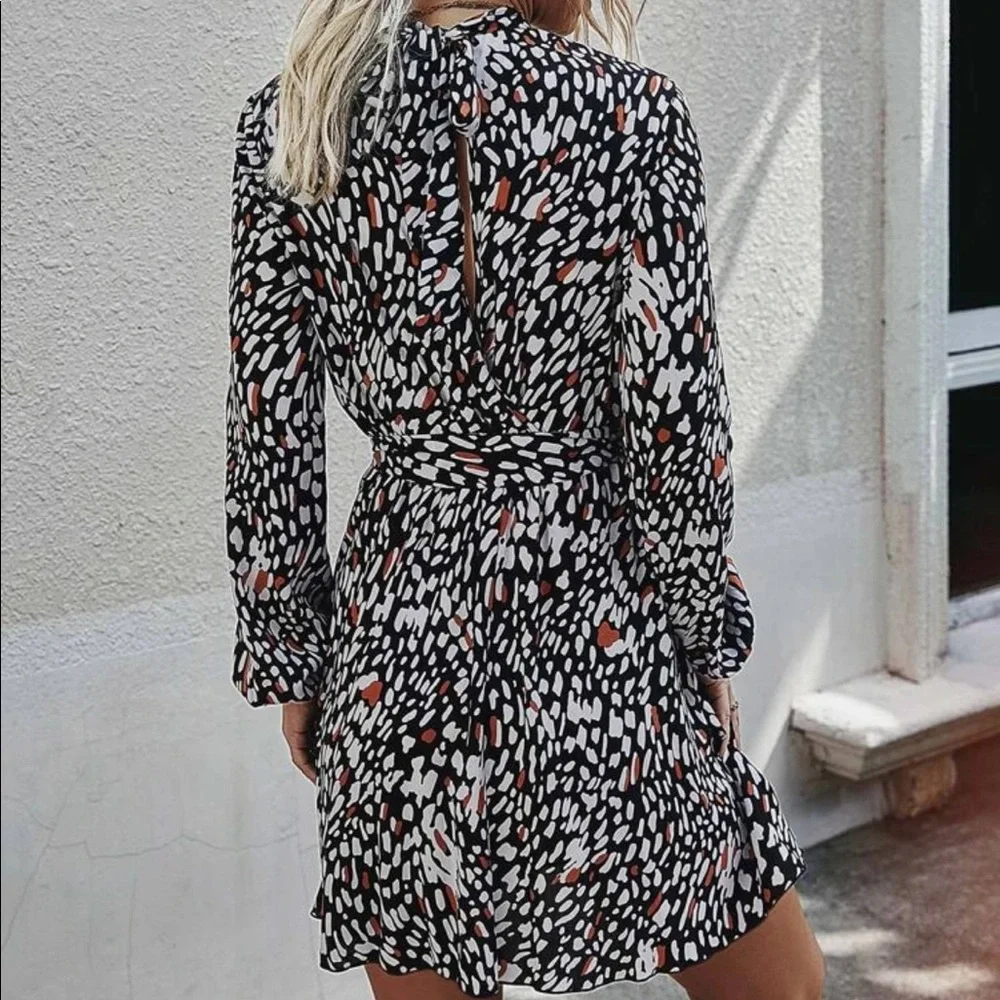 Print Ruffle Dress - Picture 2 of 2